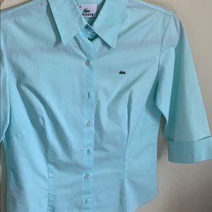 Lacoste button down shirt light blue!